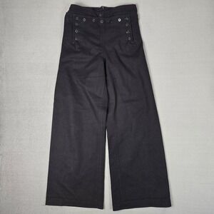 VTG WWII US‎ Navy Uniform Pants Sailor Mens 34R Wool Bell Flare Bottom Military